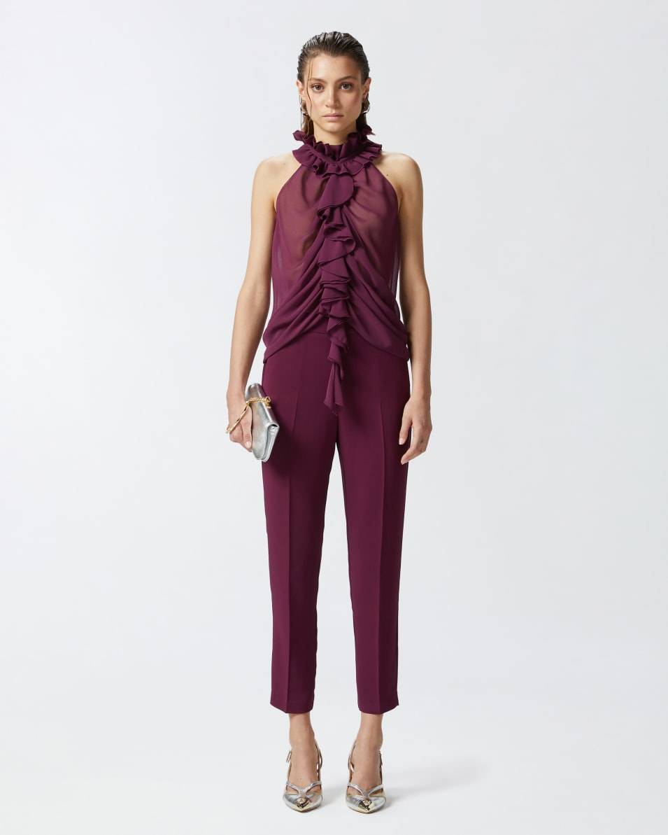 Pinko Georgette-Top mit Rüschen Cyber Monday