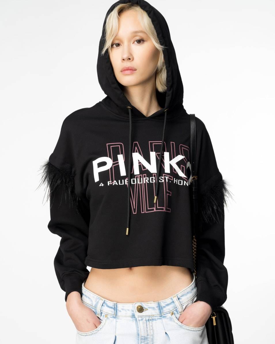 Pinko Sweatshirt PINKO Cities mit Federn Osterangebot