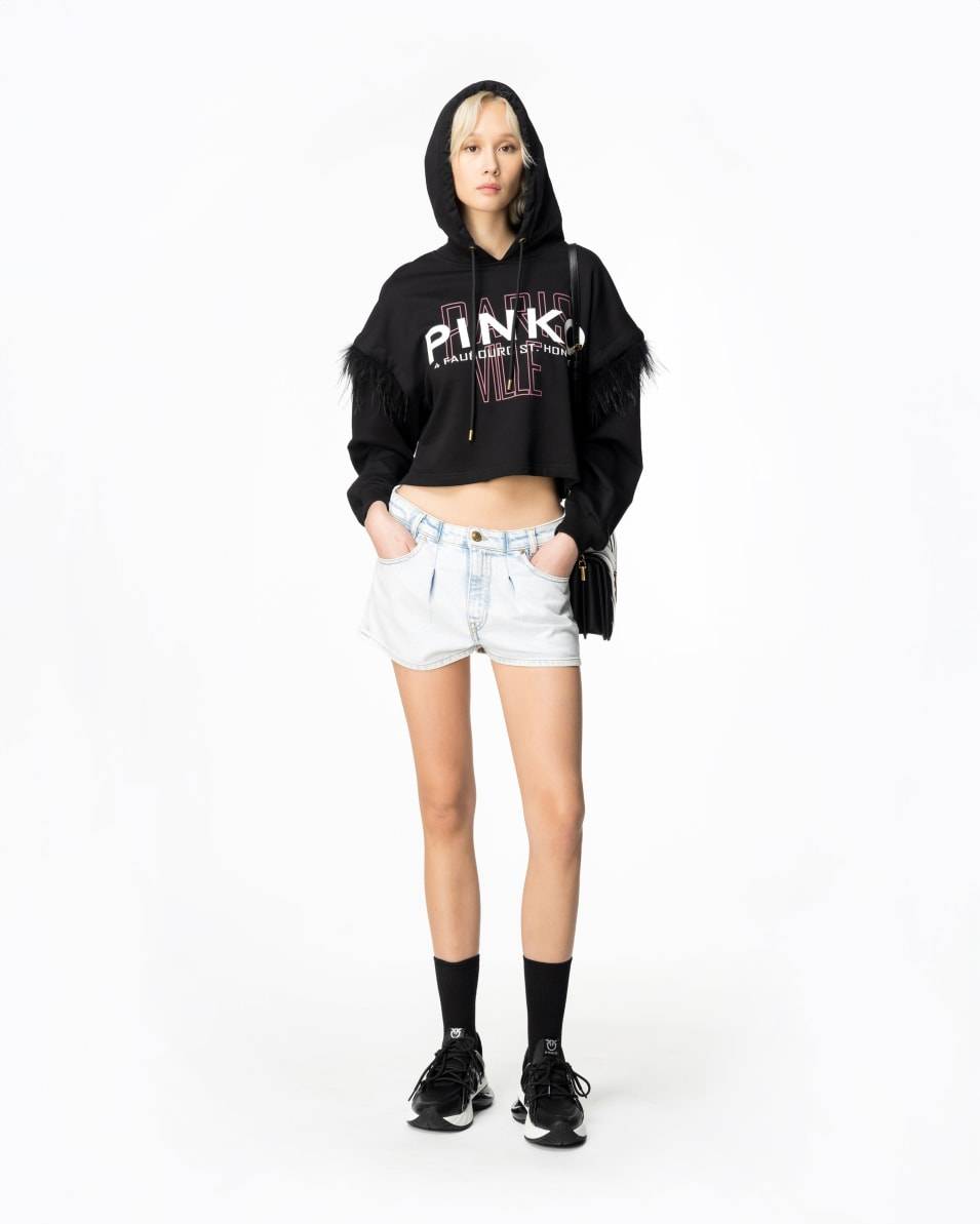 Pinko Sweatshirt PINKO Cities mit Federn Osterangebot