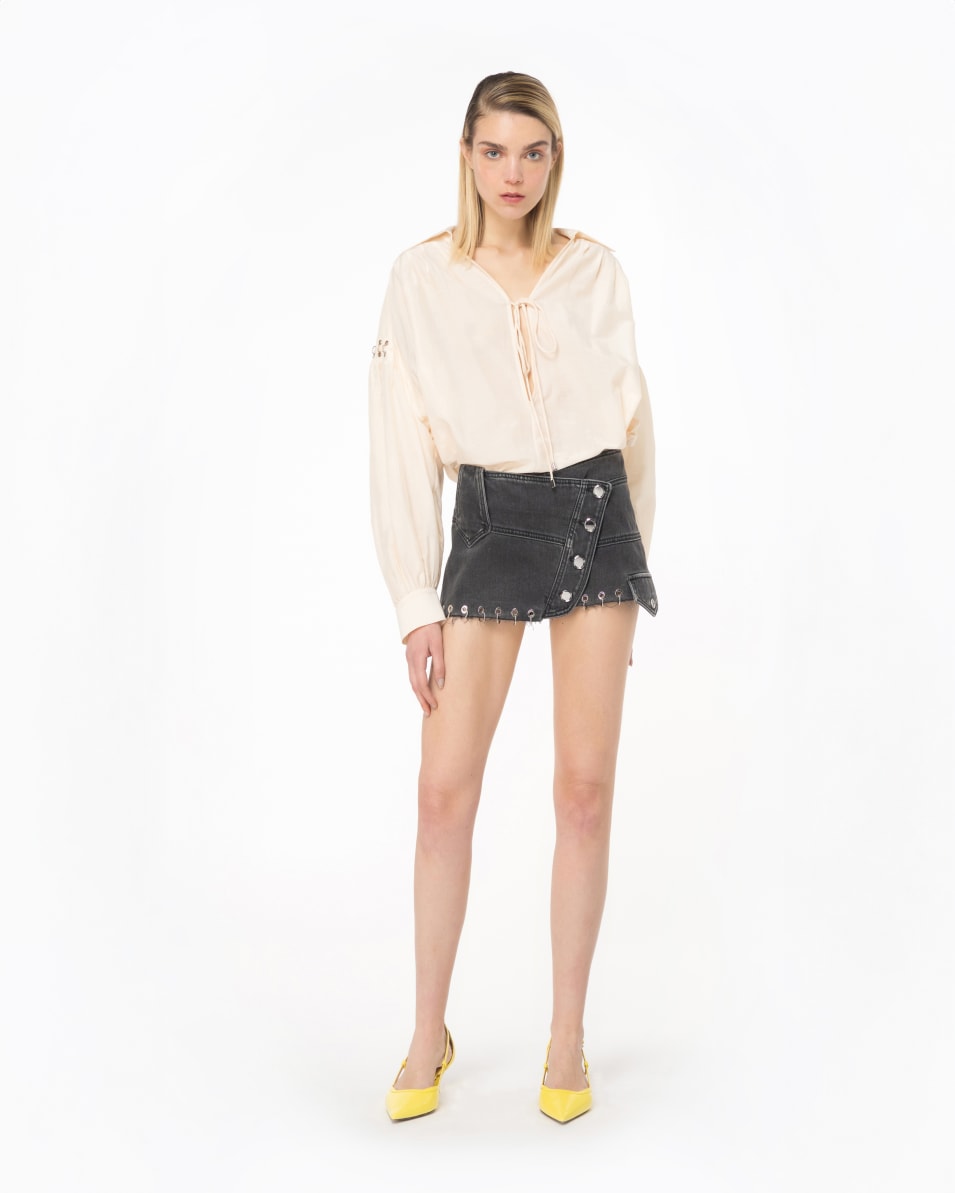 Pinko Voile-Bluse mit Piercings Vatertagsangebot