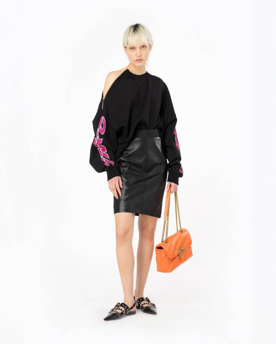 Pinko Crop-Sweatshirt mit strassbesetztem Print Neuheiten