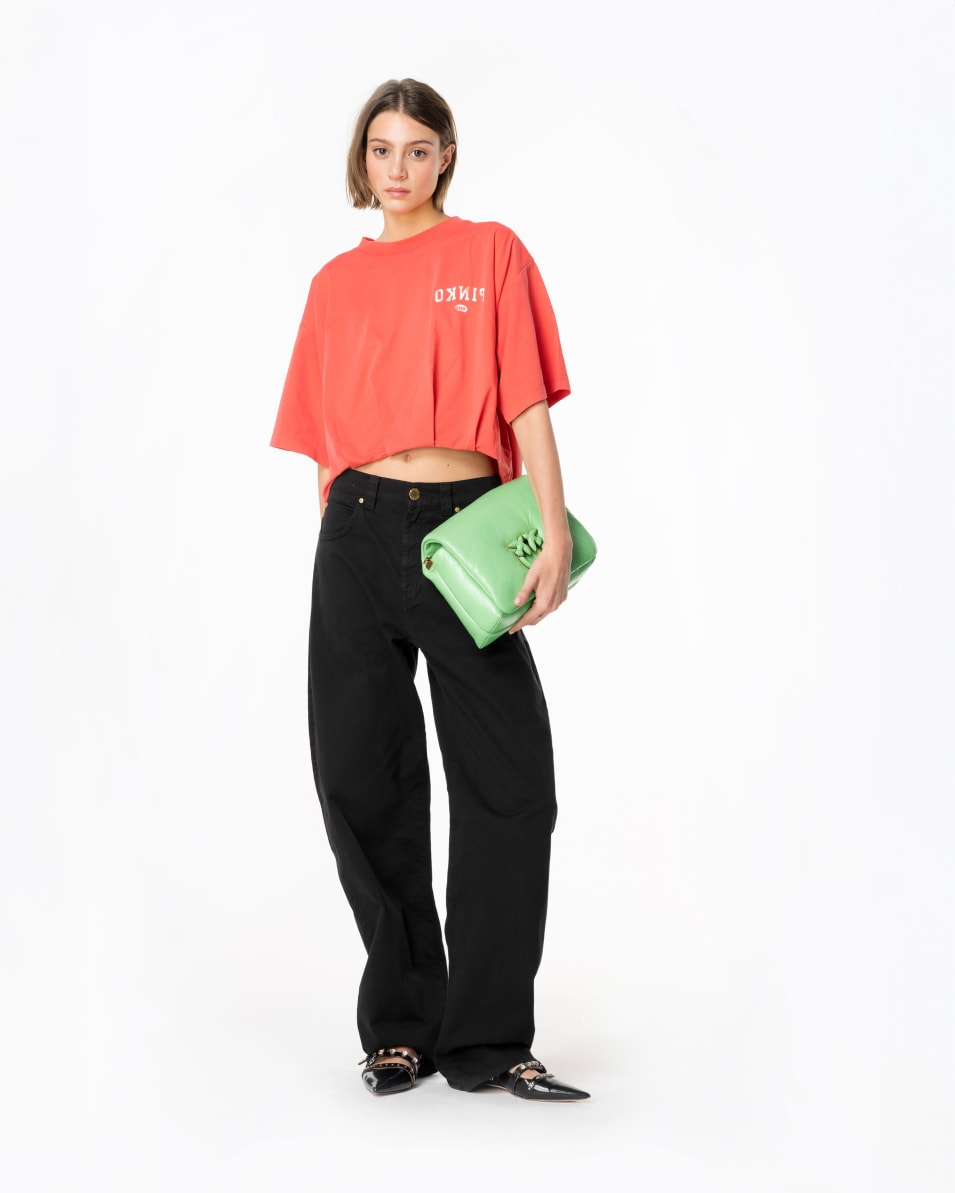 Pinko Cropped-T-Shirt mit Logoprint Angebote