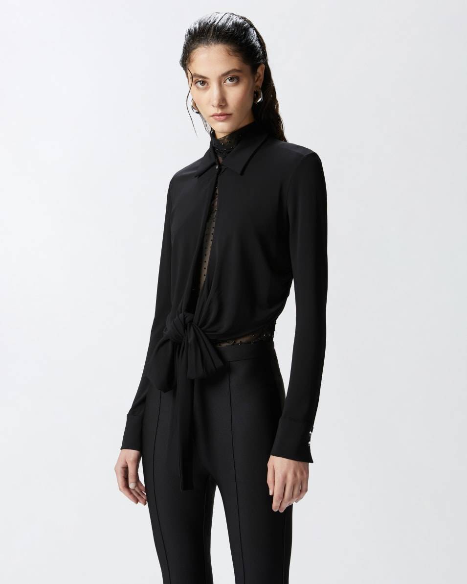 Pinko Kurze Bluse mit Kragen Neueste Mode