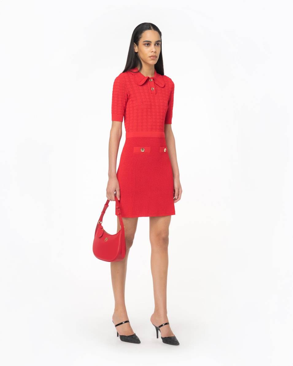 Pinko Minikleid aus Strick mit Fächermuster Super Rabatt