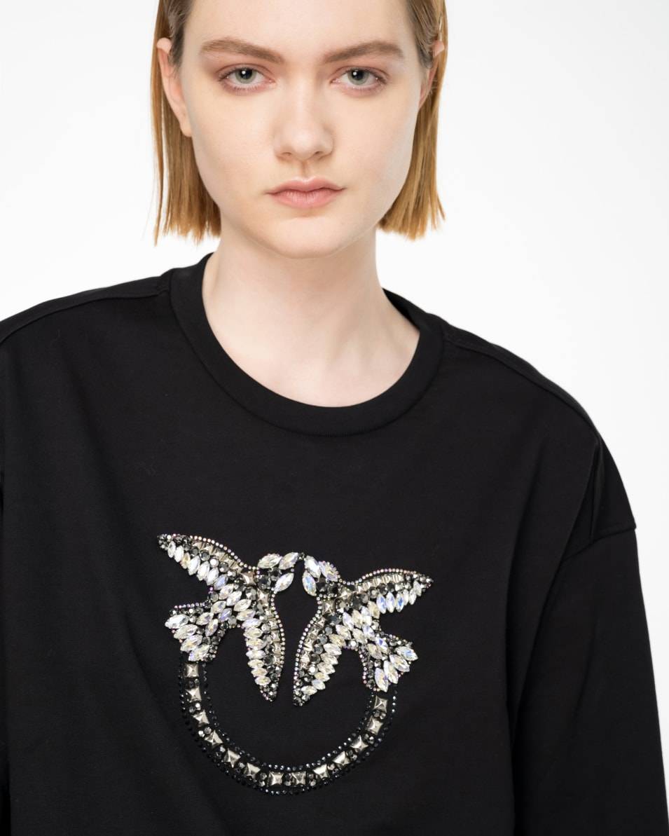 Pinko Sweatshirt Love Birds-Stickerei Großer Ausverkauf