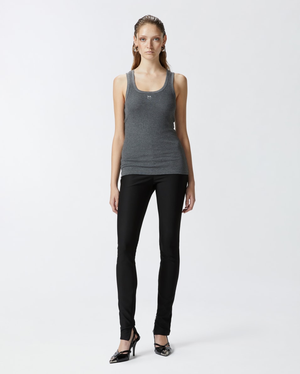 Pinko Geripptes Tanktop mit Logo Preisnachlass