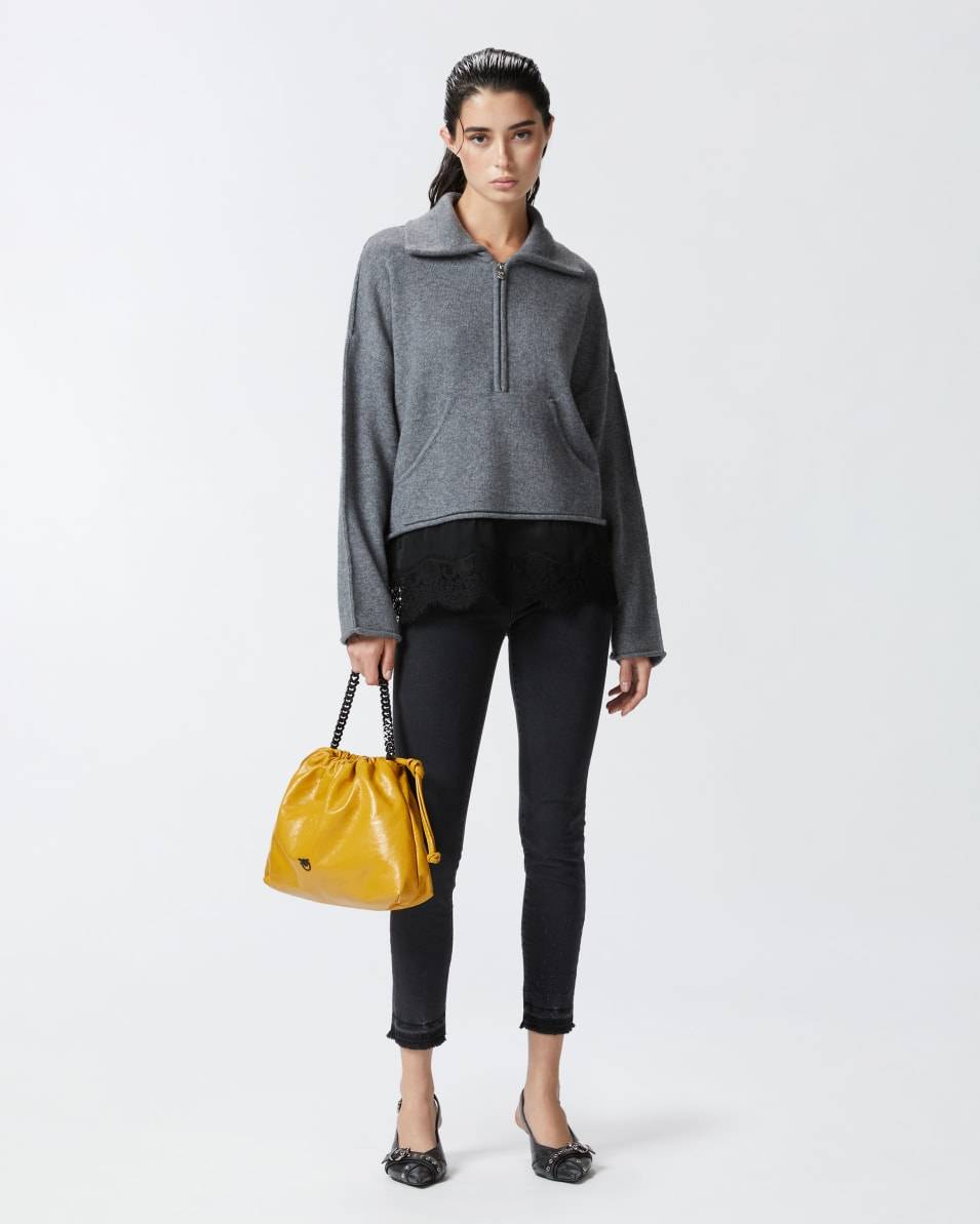 Pinko Enge Skinny-Jeans aus schwarzem Denim Vatertagsangebot