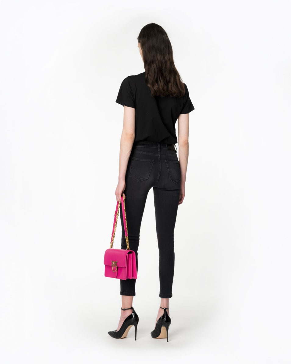 Pinko Skinny-Jeans aus schwarzem Stretch-Denim Sonderangebot