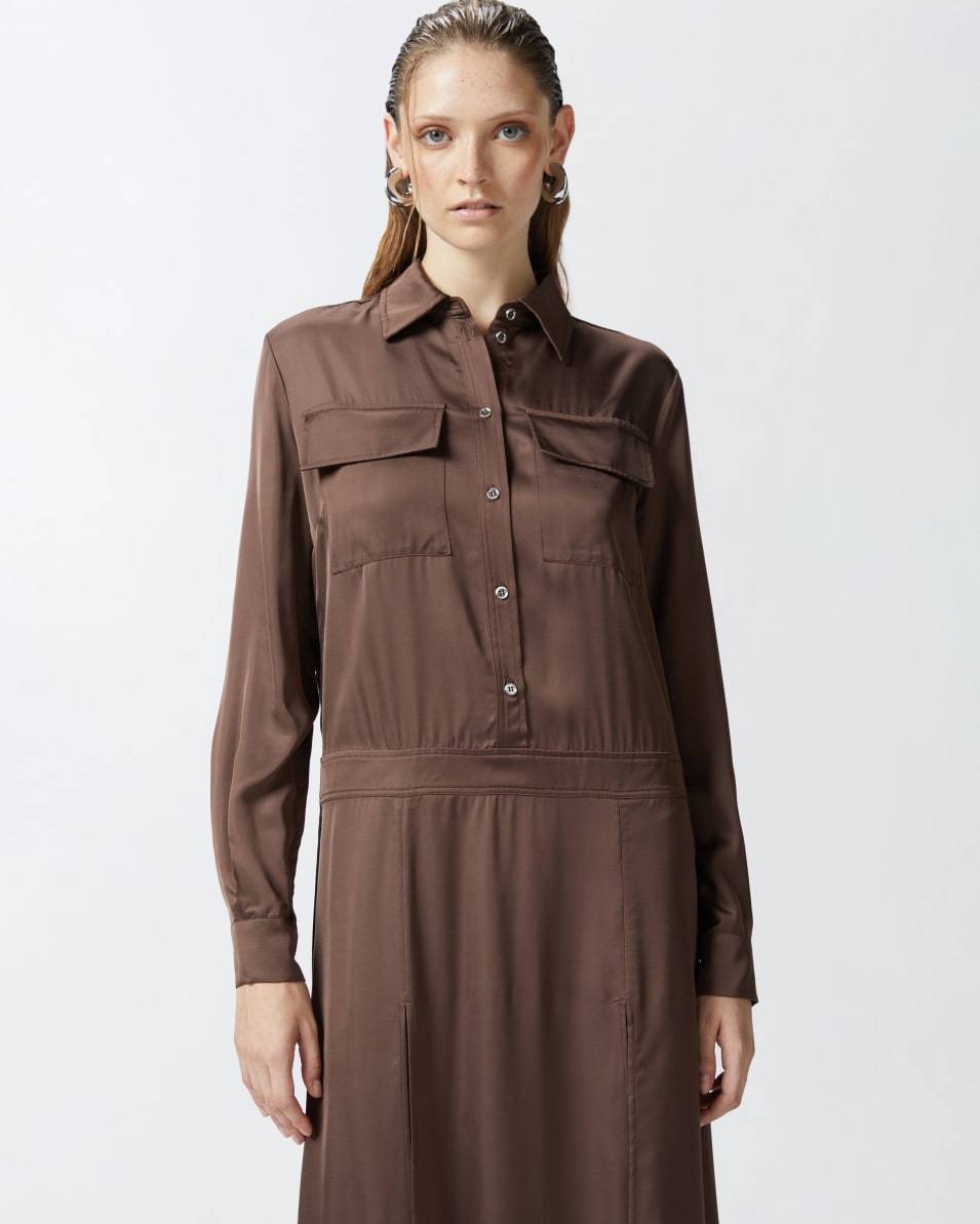 Pinko Langes Kleid aus Satin Exklusivangebot