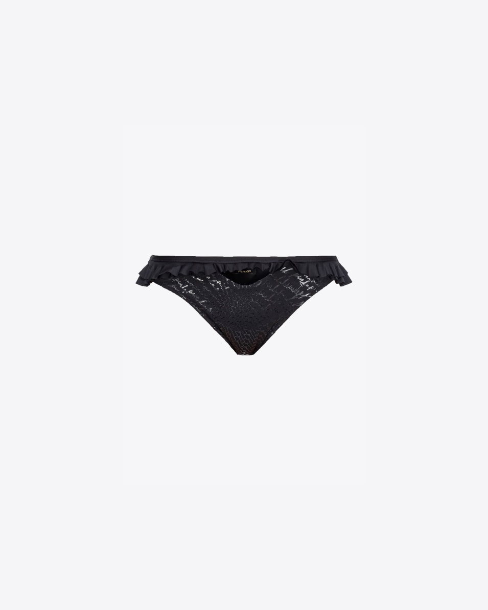 Pinko Bikinislip mit fließendem Logo und Rüschen Black Friday