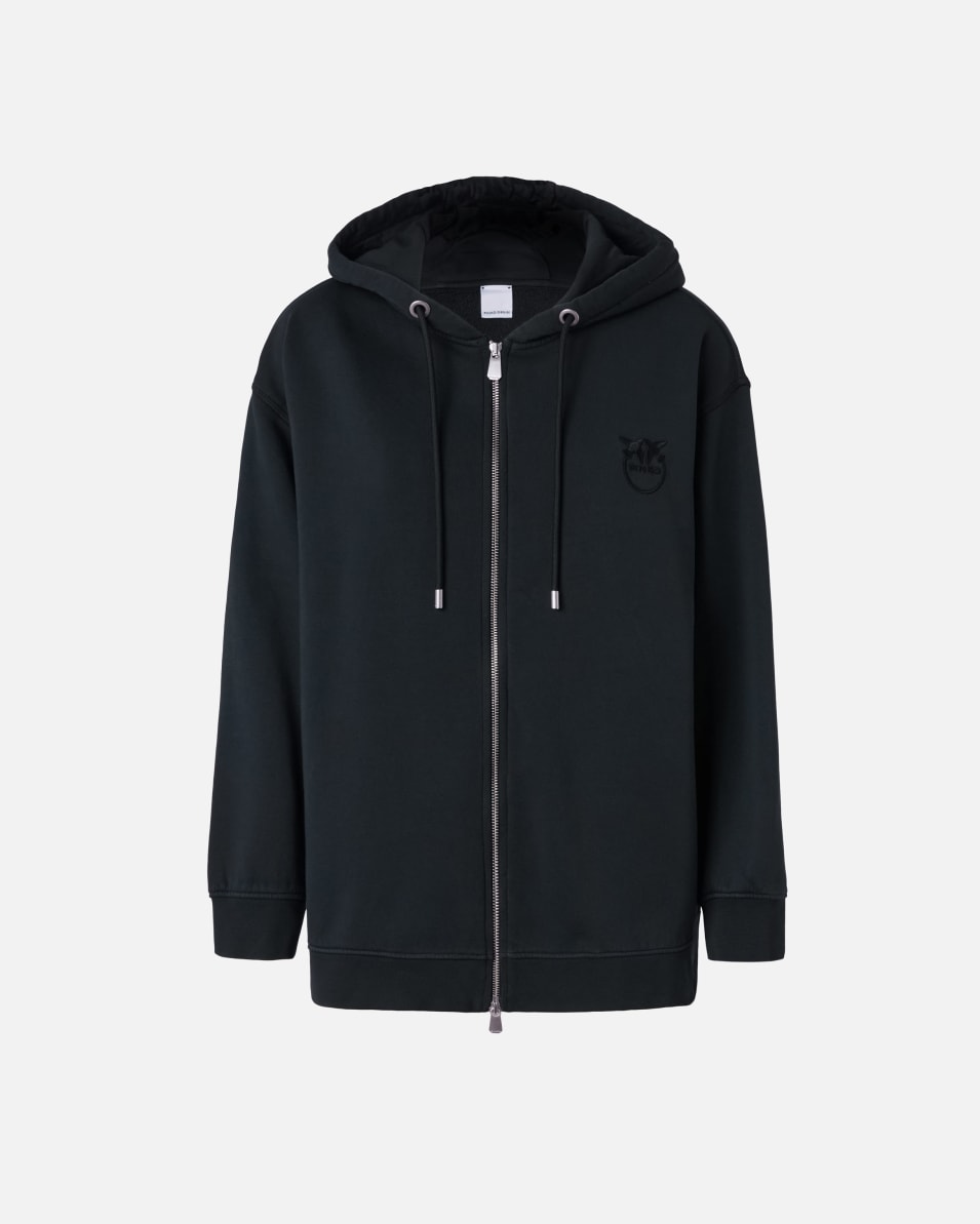 Pinko Sweatshirt mit Reißverschluss und Kapuze mit Logostickerei Cyber Monday