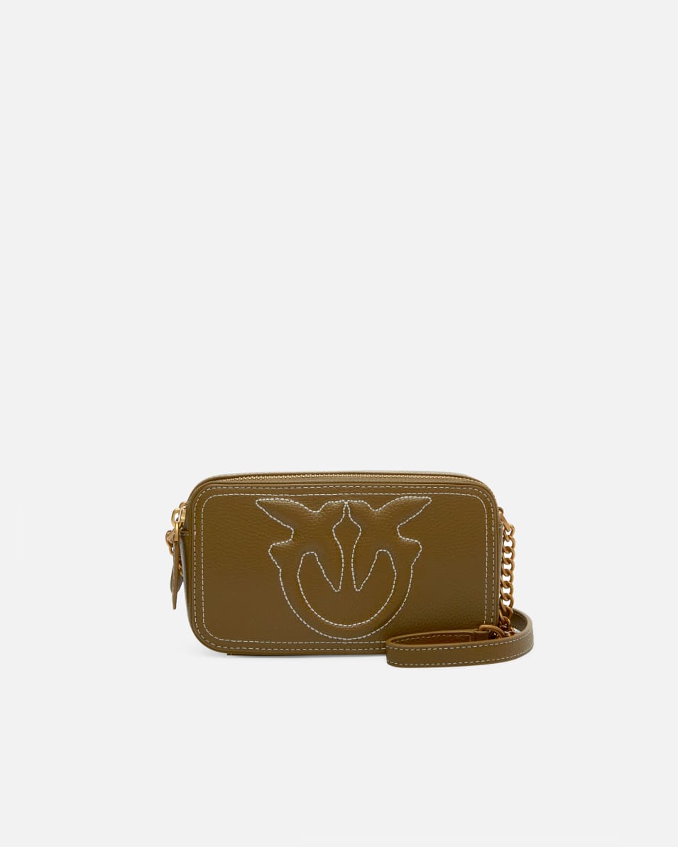 Pinko Kleine Umhängetasche mit Love Birds-Logo in Reliefoptik Tägliche Deals