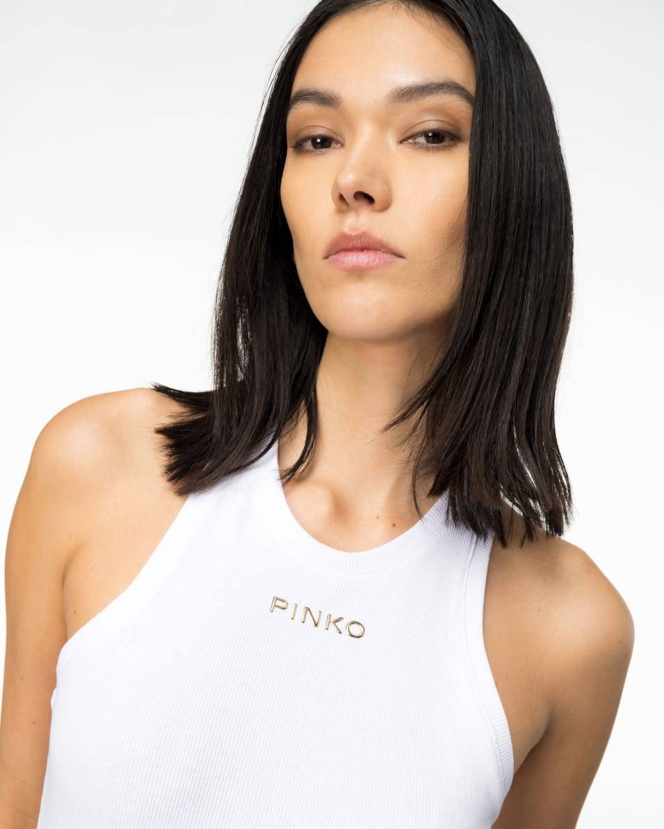 Pinko Geripptes Top mit Logo Nur für heute