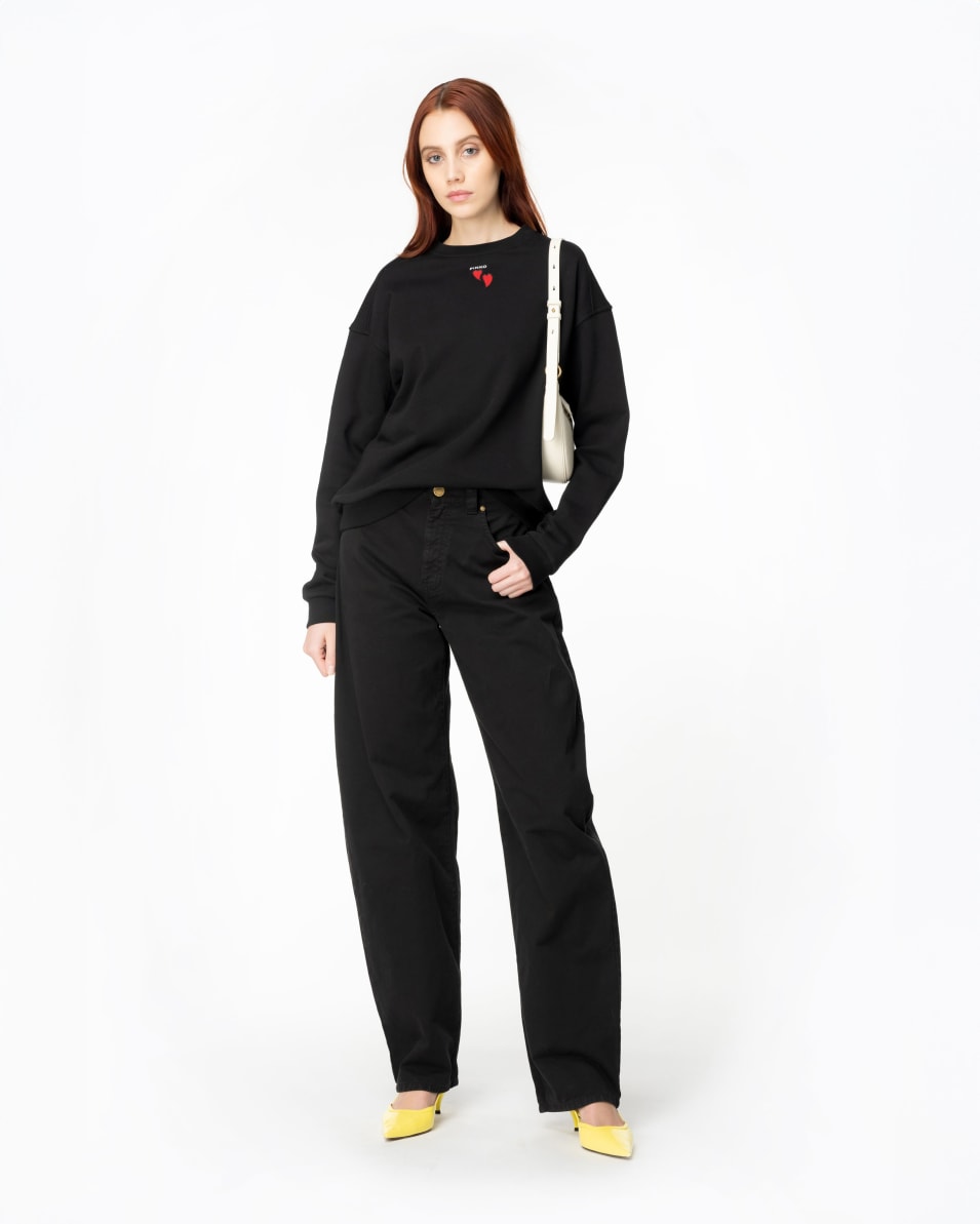 Pinko Sweatshirt mit Herzstickerei Outlet