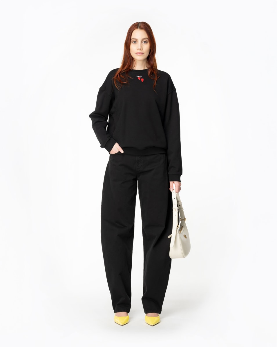 Pinko Sweatshirt mit Herzstickerei Outlet