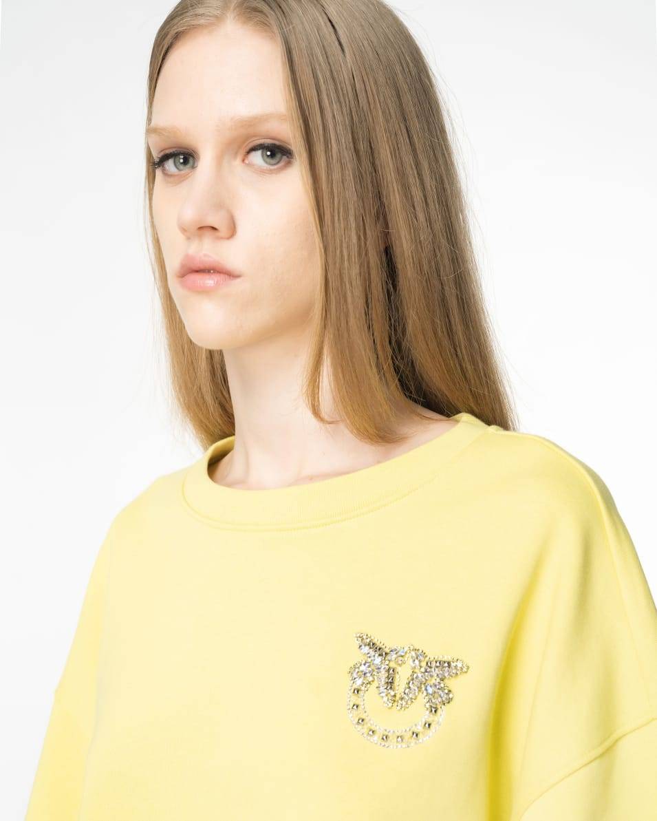 Pinko Boxy-Sweatshirt Love-Birds-Stickerei Angebote