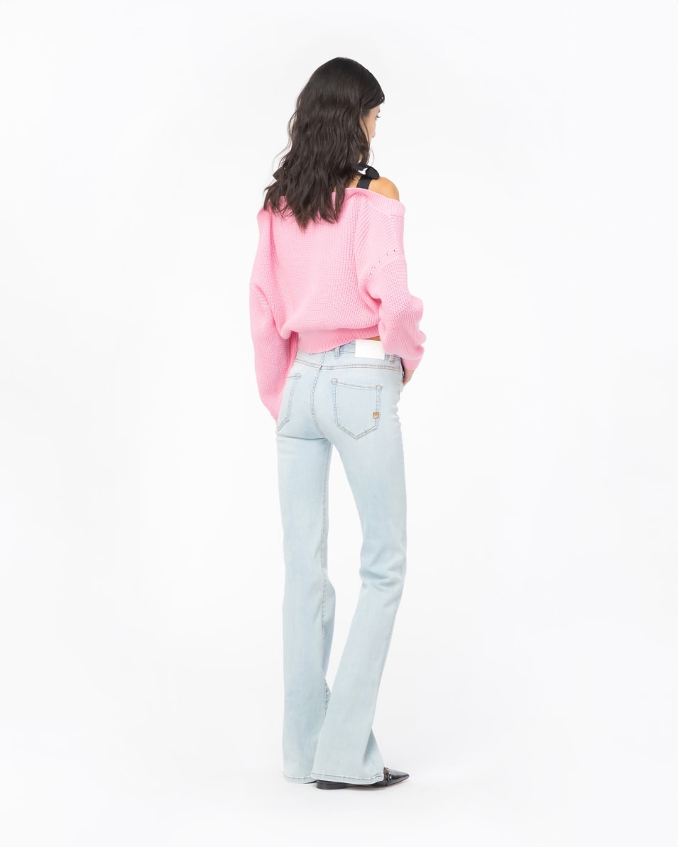 Pinko Schlagjeans Denim Baby Blue Kostenloser Versand
