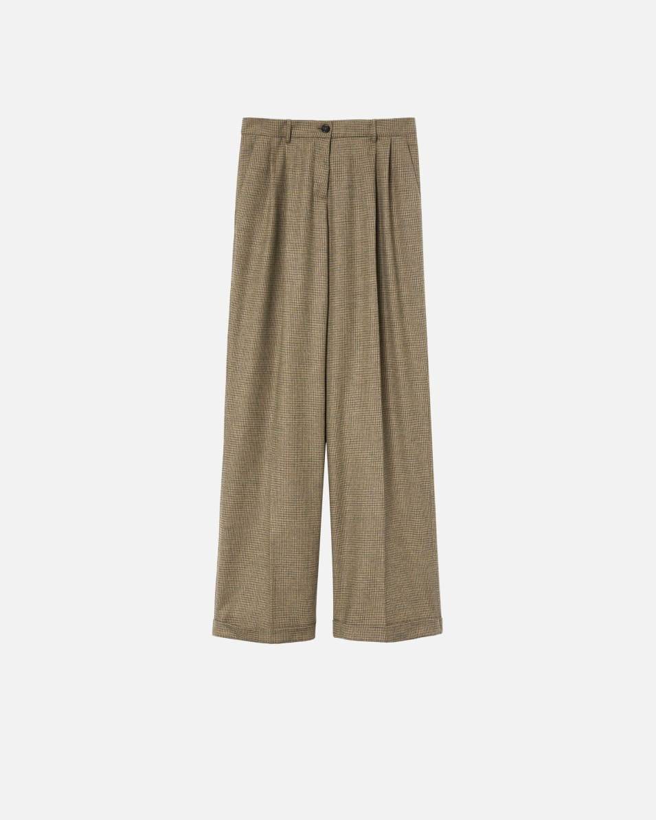 Pinko Hose mit weitem Bein aus kariertem Flanell Tiefpreis