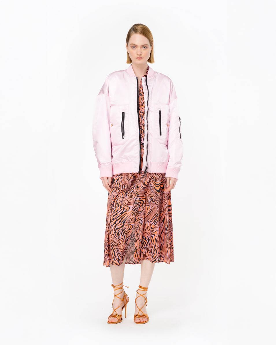 Pinko Hemdblusenkleid verzerrter Print Verkauf