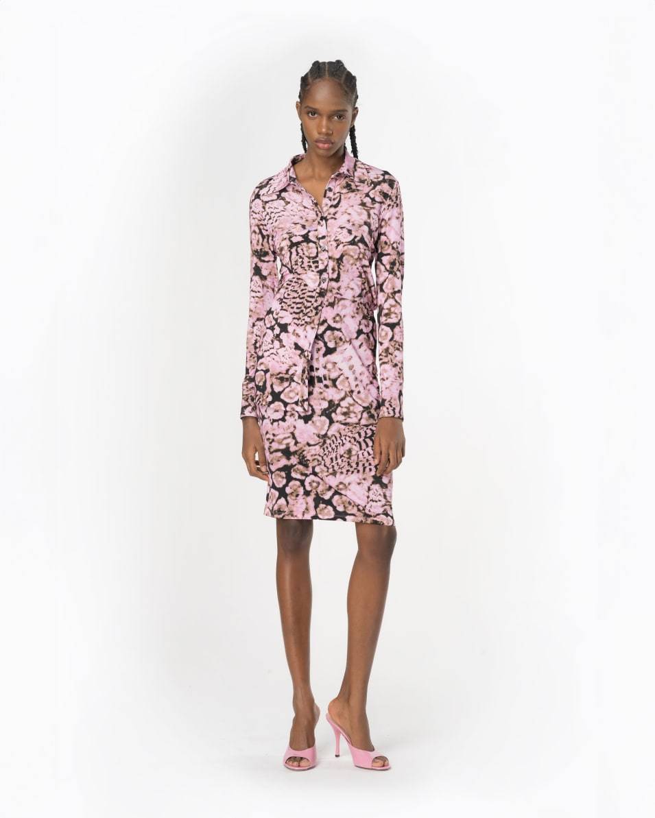 Pinko Longuette-Rock Print Coral Scanner Hotsell