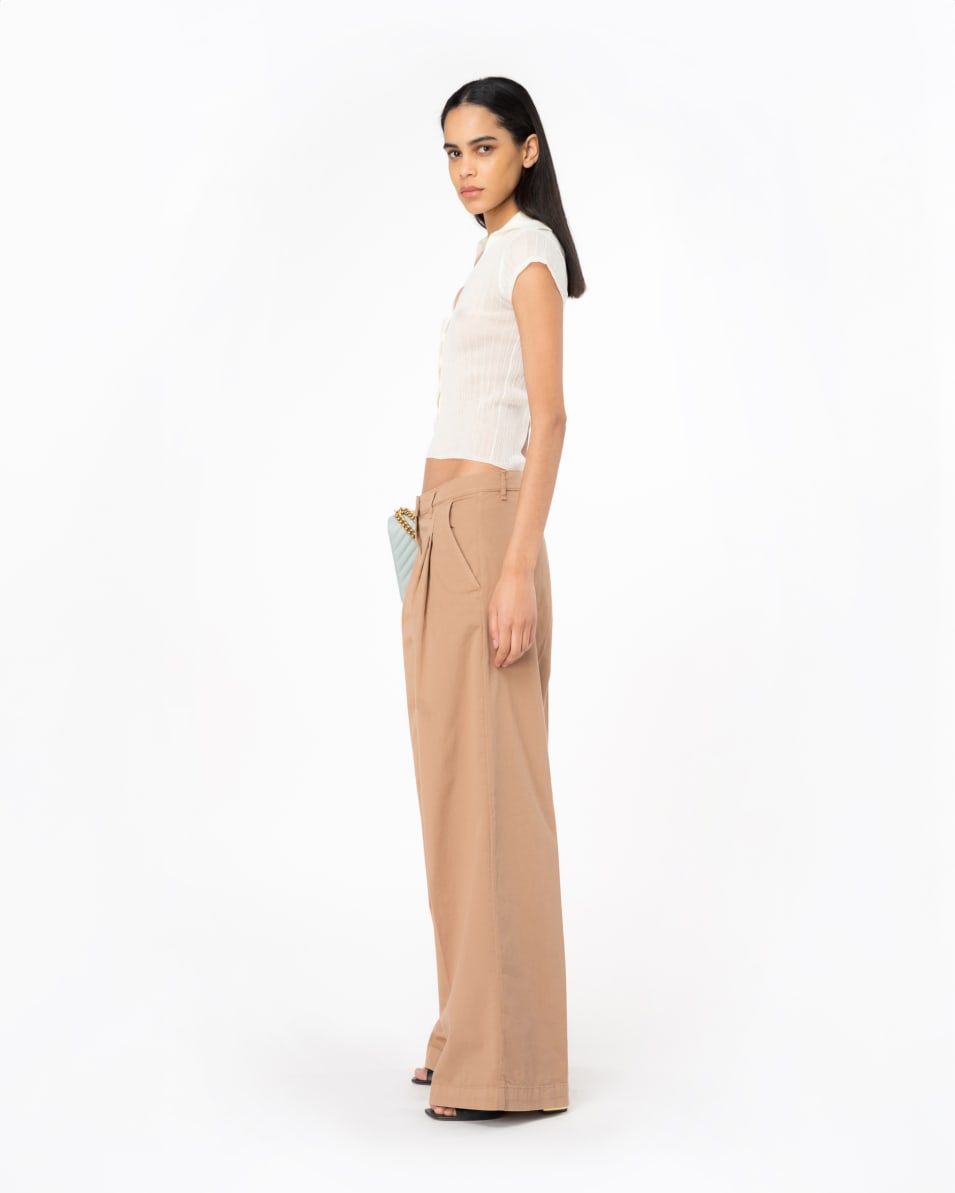 Pinko Wide-Leg-Hose aus Cavalry-Gewebe Fabrikverkauf