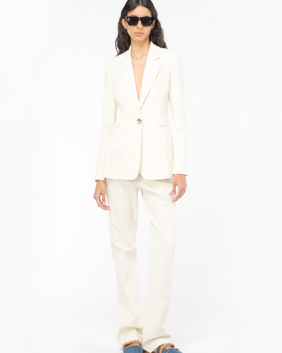 Pinko Einreihiger Blazer aus zwei Materialien Meist gekauft