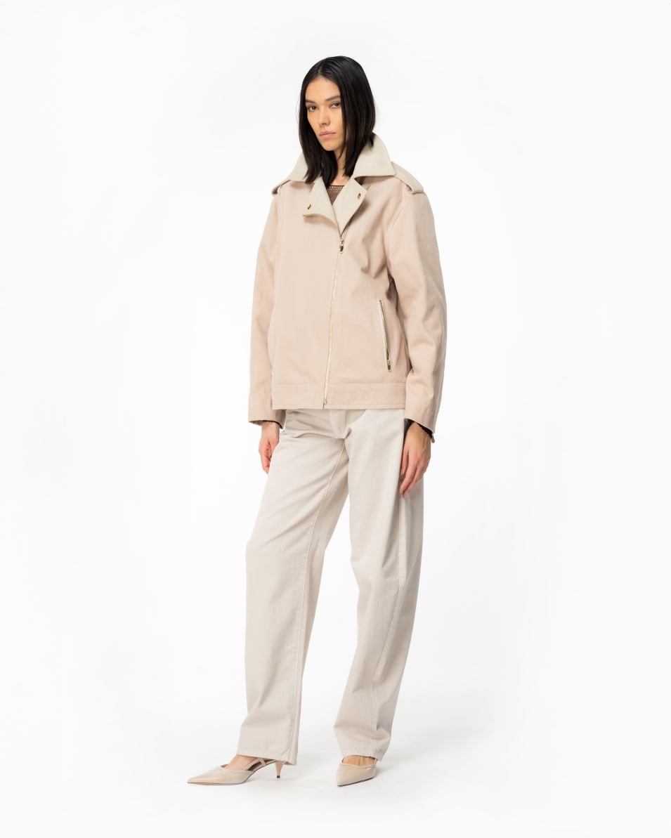 Pinko Bikerjacke aus Baumwolle und Leder Limitierter Zeitrabatt