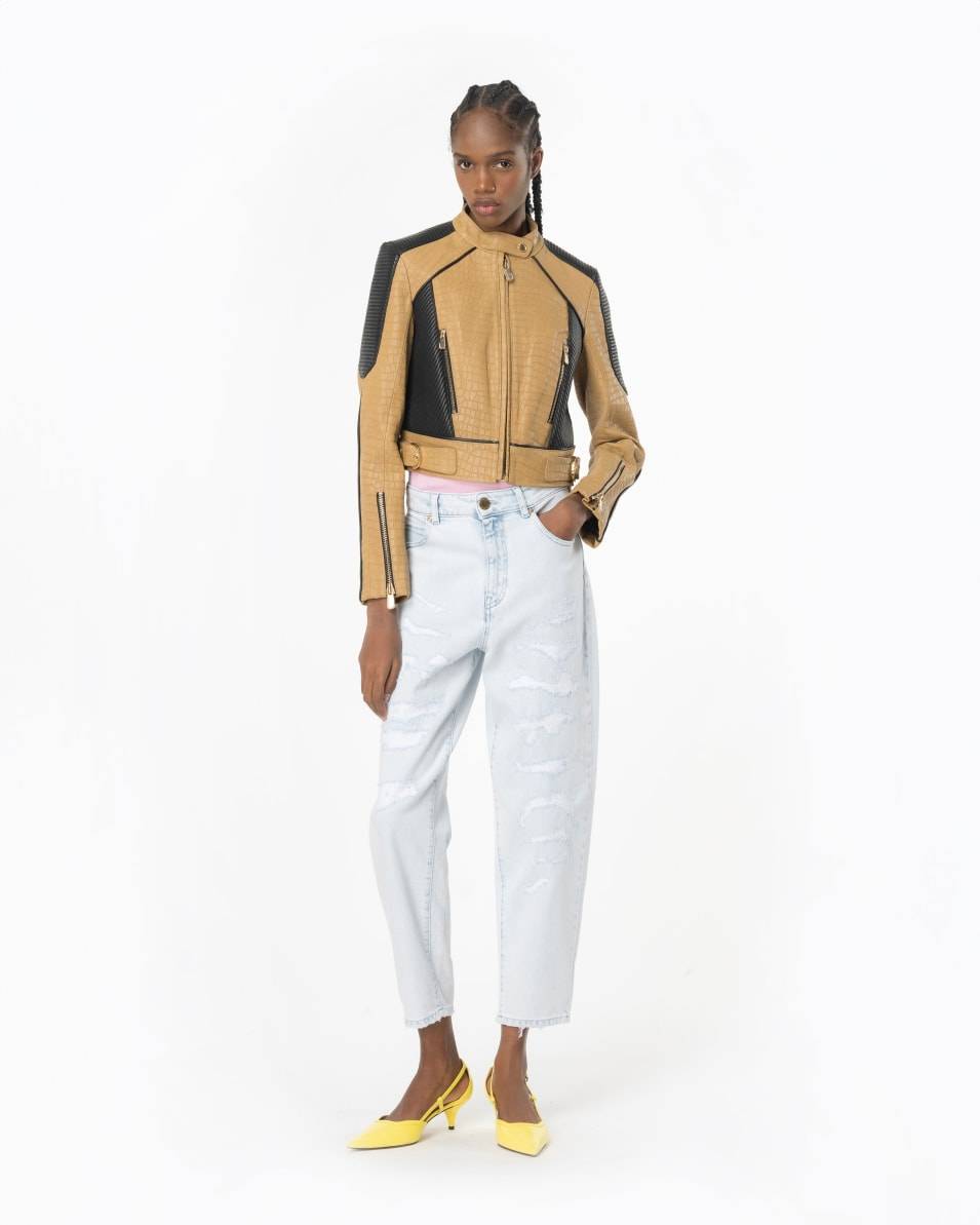 Pinko Jeans Mom Fit hell mit Rissen Fabrik Onlineshop