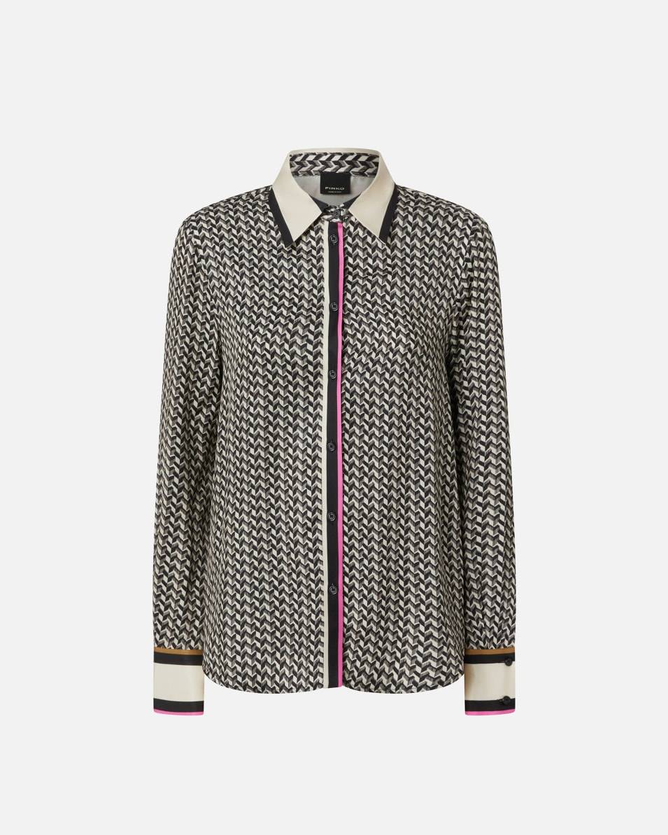 Pinko Fließende Bluse mit Foulard-Print Großer Ausverkauf
