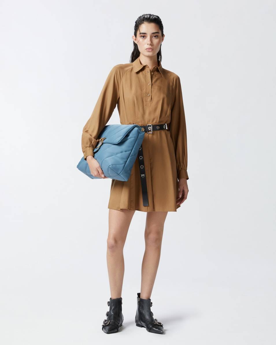 Pinko Hemdblusenkleid mit weicher Textur Tiefpreis
