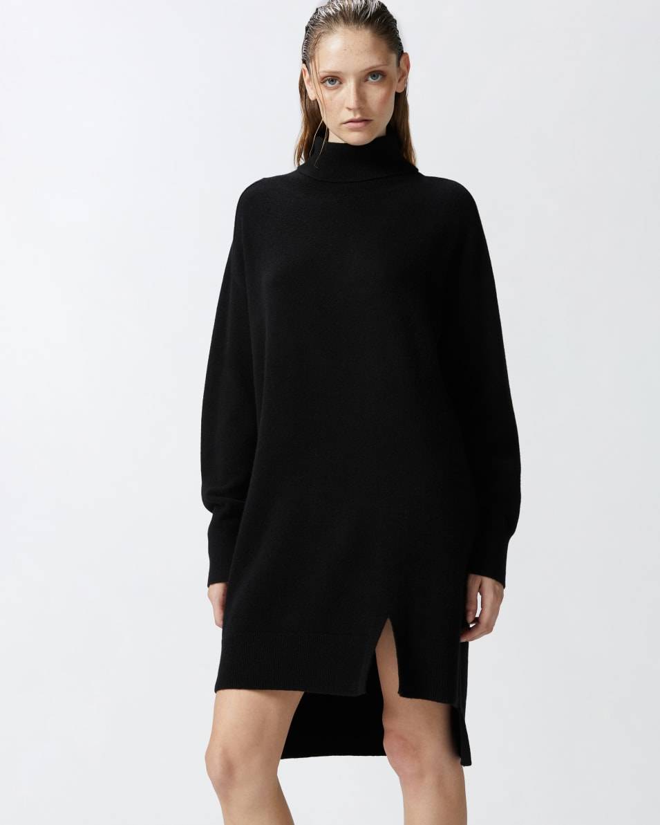 Pinko Rollkragen-Strickkleid aus Kaschmirmischung mit Frontschlitz Super Sparpreis