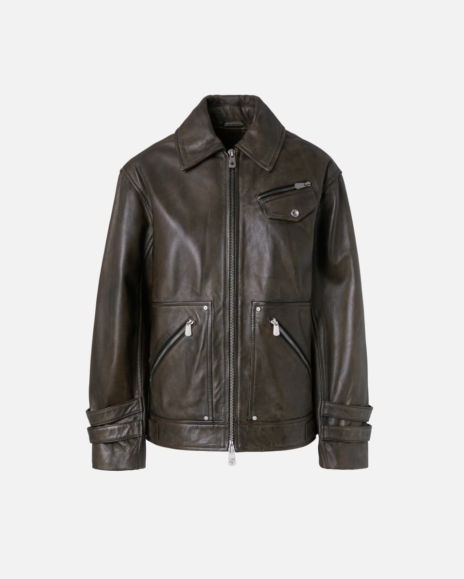 Pinko Blouson aus Leder in Used-Optik Wochenangebot