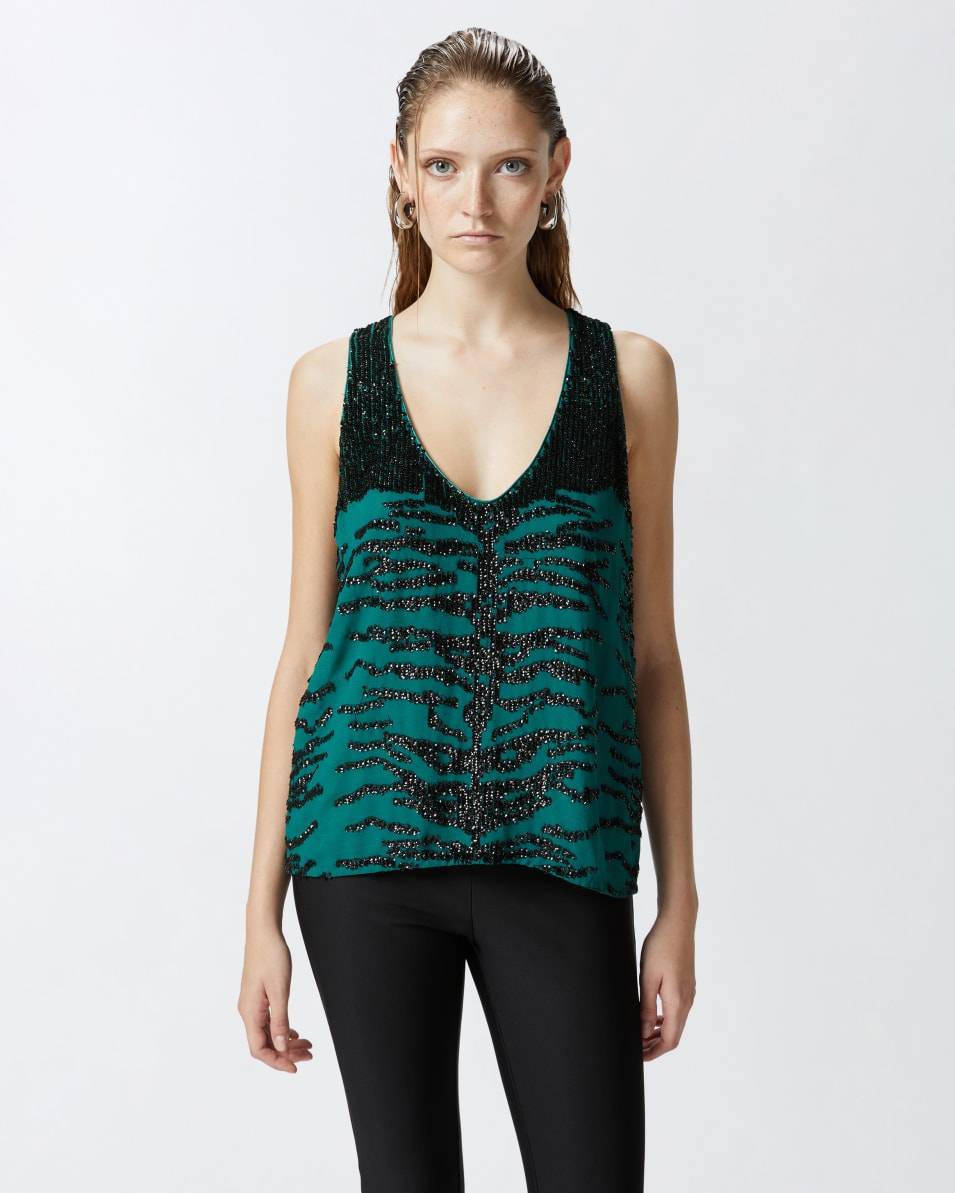 Pinko Top mit Pailletten-Zebramuster Angebote