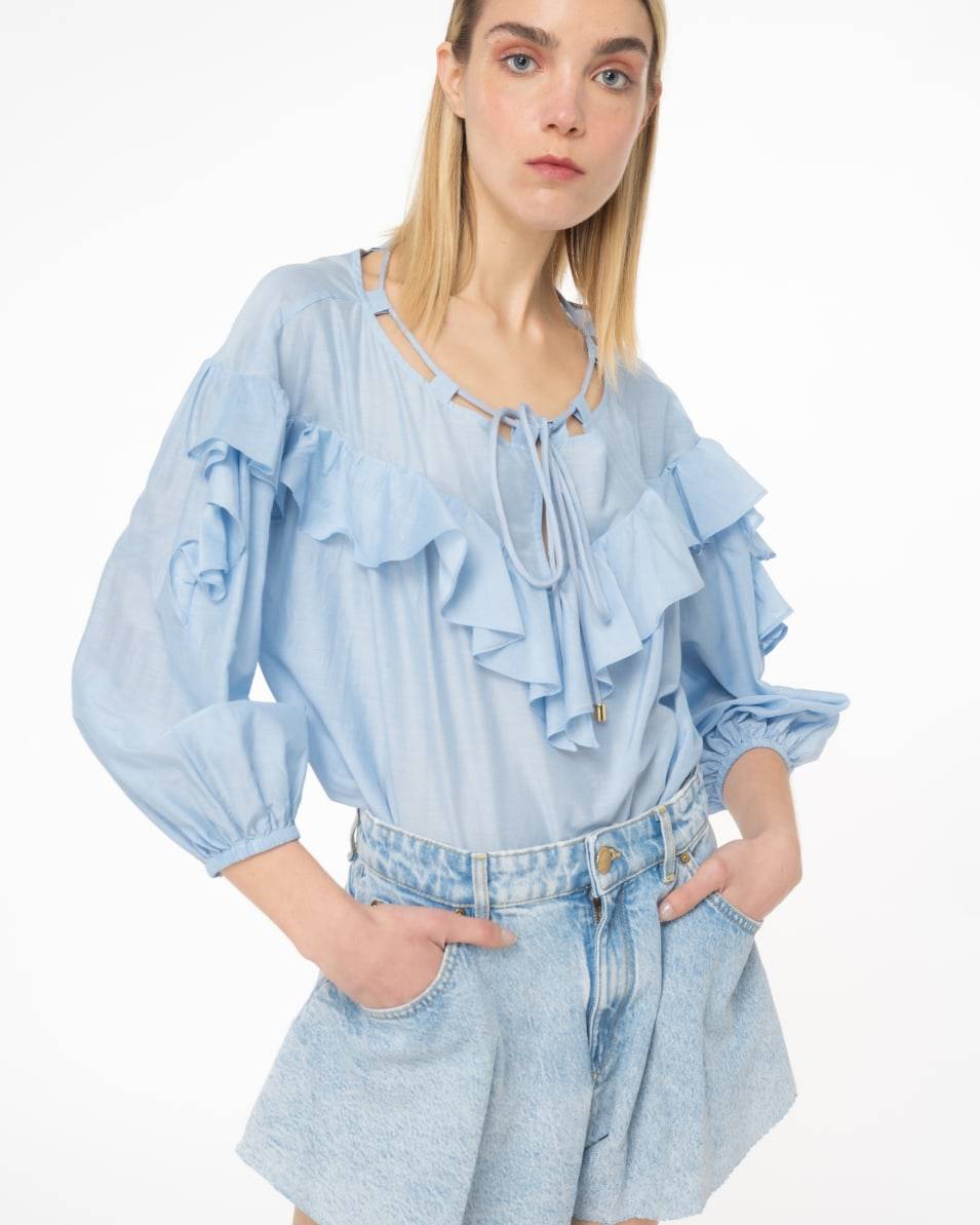 Pinko Bluse mit großem Volant Heißer Verkauf