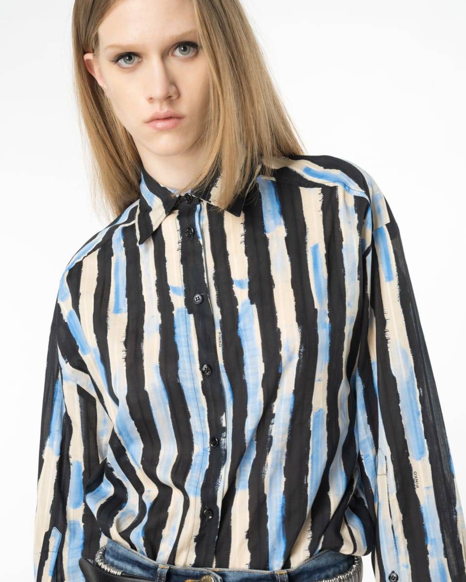 Pinko Bluse Pinselstrich-Print Neueste Mode