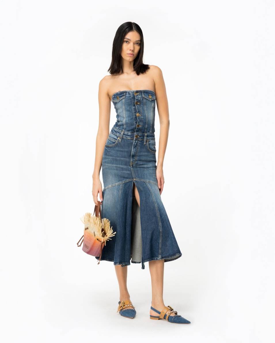 Pinko Midikleid Denim Vintage Zeitlich begrenztes Angebot