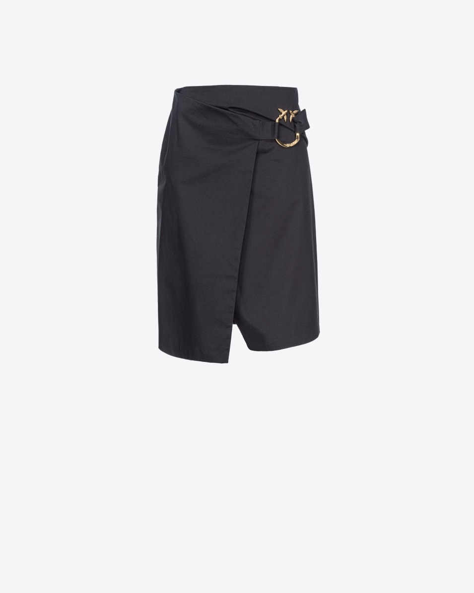 Pinko Midirock aus technischem Satin mit Piercing-Schnalle Blitzangebot