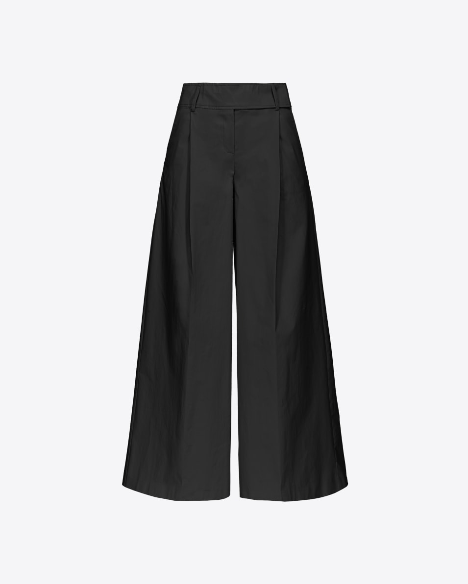 Pinko Extra weite Hose aus technischem Satin Große Rabatte