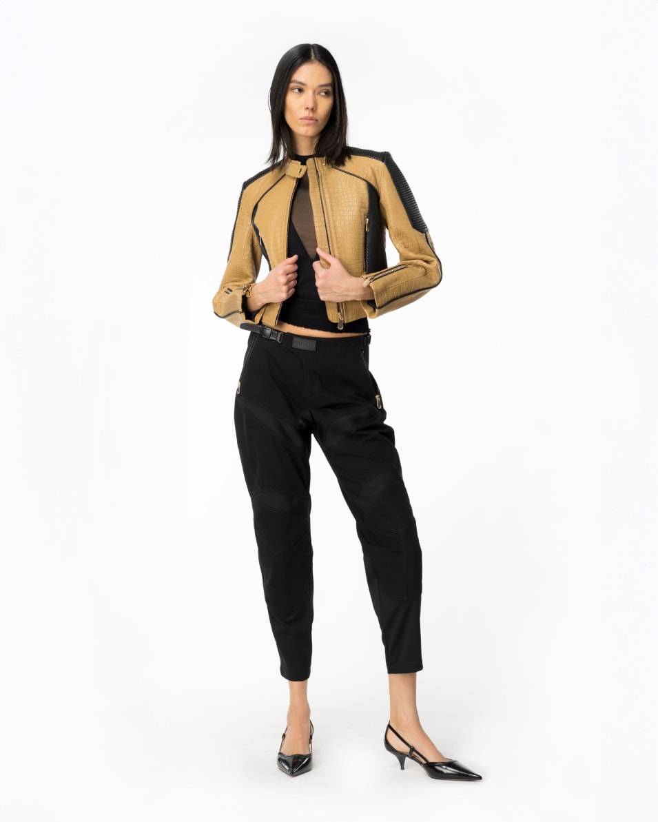 Pinko Bikerhose aus zwei Materialien Nur für heute