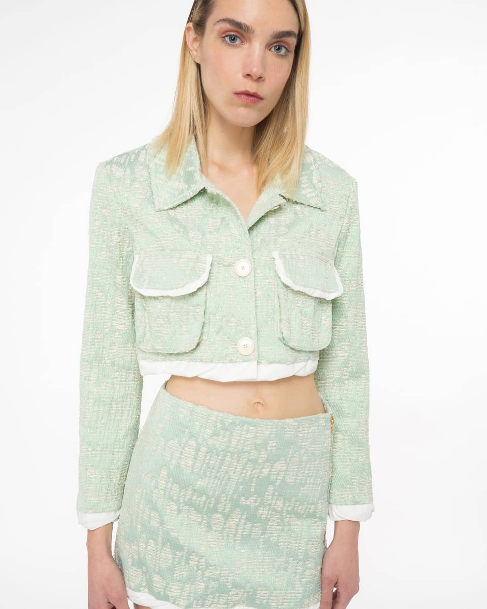Pinko Kurzjacke Lurex-Flechtgewebe Discount Store für neue Produkte