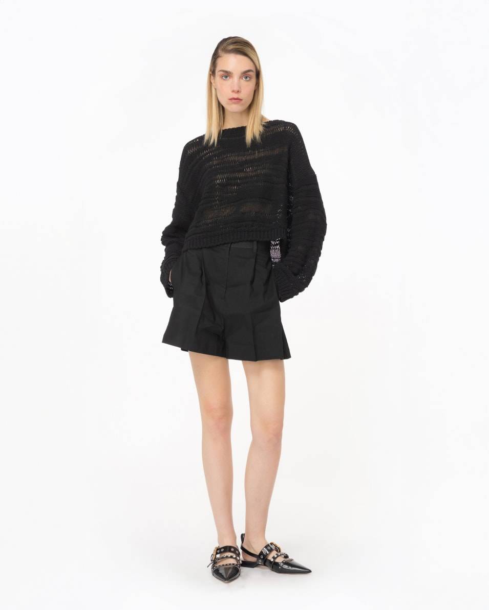 Pinko Kurzer Pulli aus Baumwollmix Kostenloser Versand international