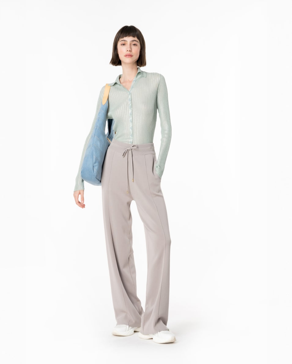 Pinko Gerippter Pullover mit Lurex und Knöpfen Speichern exportieren