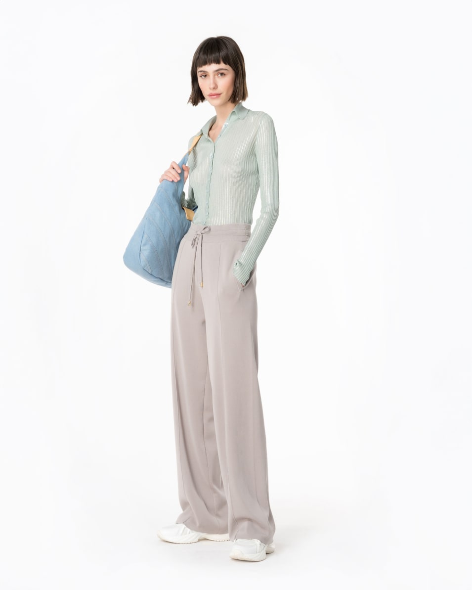 Pinko Gerippter Pullover mit Lurex und Knöpfen Speichern exportieren