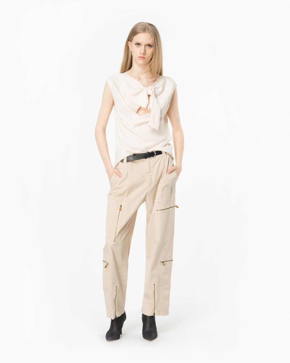 Pinko Top aus Seidenmix mit Schleife 2025