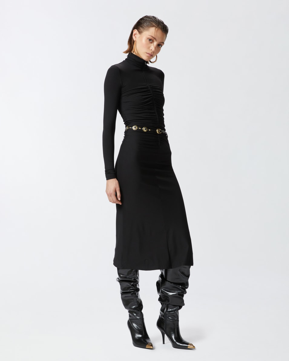 Pinko Jersey midi dress with zip Rabatt