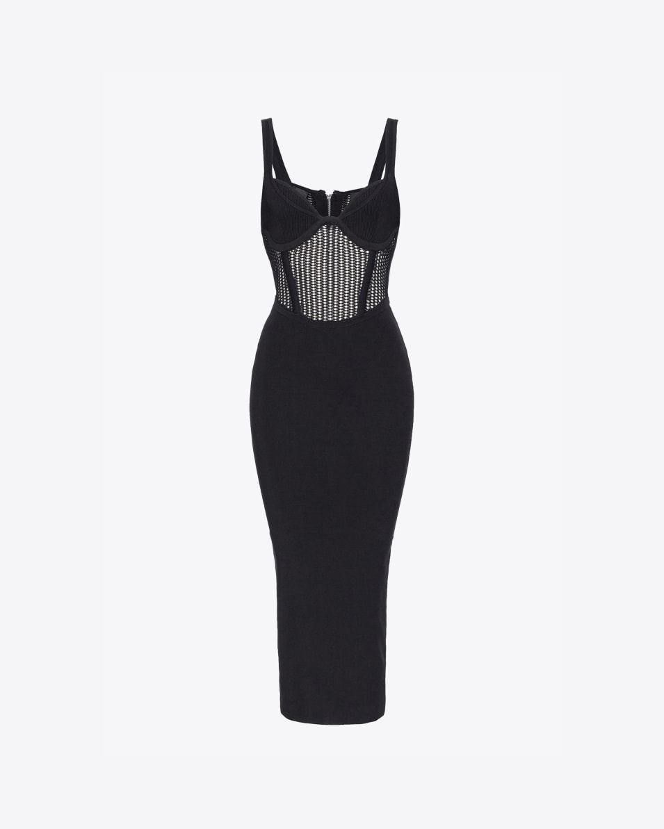 Pinko Midi-Netz-Häkelkleid Black Friday