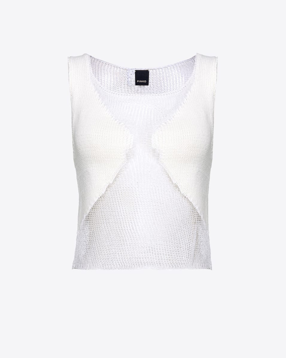 Pinko Netz-Top Patch transparent Cyber Monday