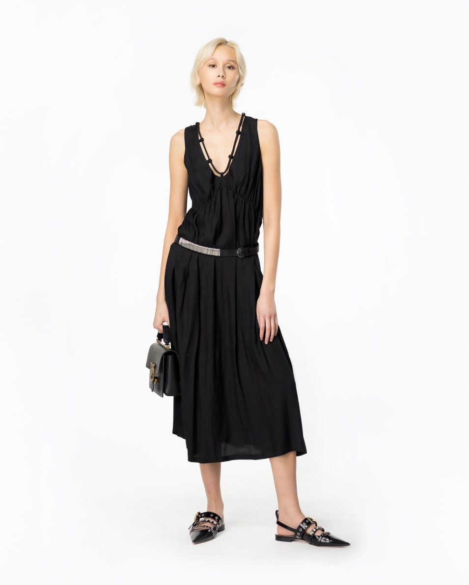 Pinko Langes Kleid aus technischem Popeline Bis zu 55% Rabatt