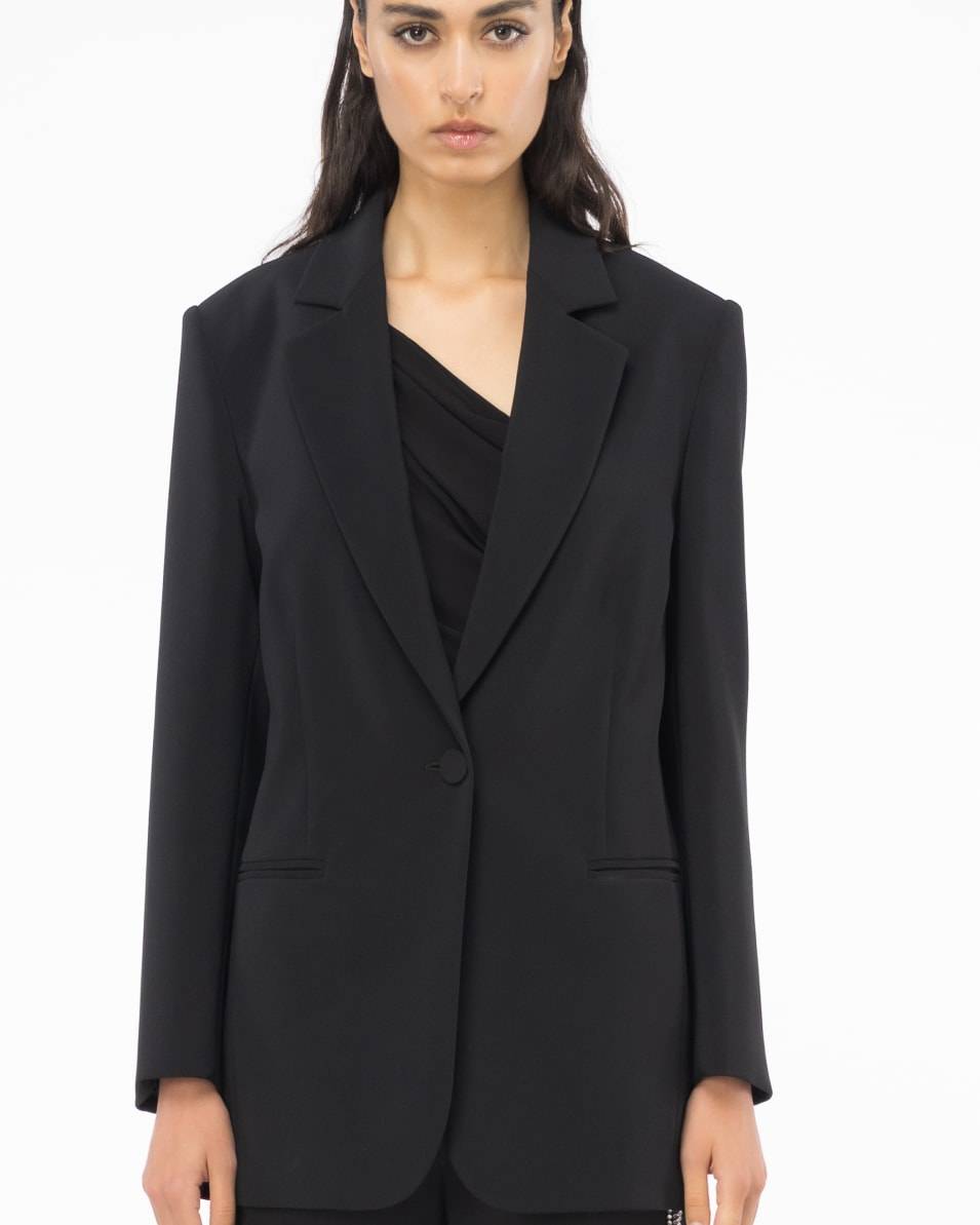 Pinko Blazer Stretch-Crêpe unifarben Nur noch ein Tag übrig