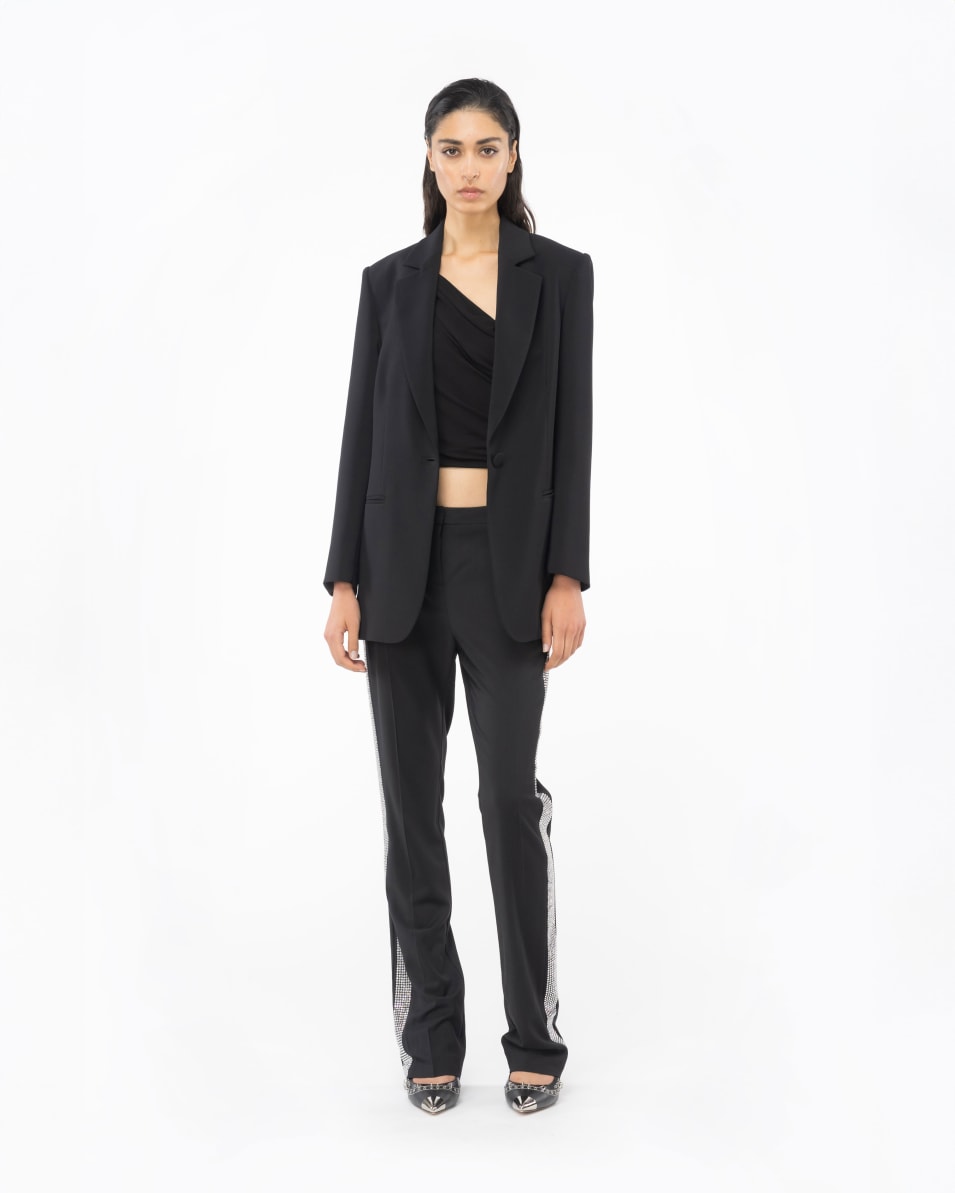 Pinko Blazer Stretch-Crêpe unifarben Nur noch ein Tag übrig